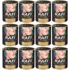 RAFI wet dog food with quail set in cans 12 x 800 g