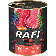 RAFI wet dog food with beef 800 g can 1 pc