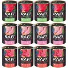Wet dog food RAFI mix 3 flavours 12 x 800 g