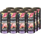 Wet dog food RAFI mix rabbit beef gizzards 24 x 800 g
