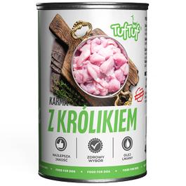 Wet dog food TUF TUF luncheon meat with rabbit 400 g can 1 pc