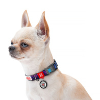 Dog collar with QR tag motif NASA21 33-49 cm 25 mm L