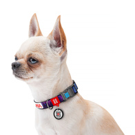 Dog collar with QR tag motif NASA21 37-58 cm 25 mm XL