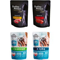 Noteci Valley 20x85 g + Frendi 20x100g MIX of flavors for cats