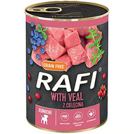 Wet dog food RAFI JUNIOR with veal 24 x 400 g