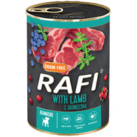 Wet dog food RAFI JUNIOR with lamb 24 x 400 g