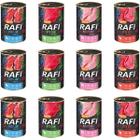 Wet dog food RAFI mix 4 flavors 12 x 400 g