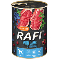 Wet dog food RAFI with lamb 400 g can 1 pc