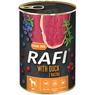 Wet dog food RAFI with duck 400 g can 1 pc