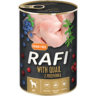 Wet dog food RAFI with quail 400 g can 1 pc