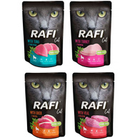 Wet cat food Rafi MIX duck, turkey, tuna, veal 40 x 100 g