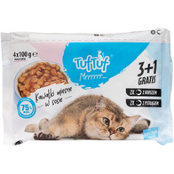 Wet cat foodTUF TUF sachets cod, trout 24 x 100 g