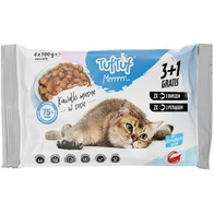 Wet cat food TUF TUF sachets mix flavors 24 x 100 g