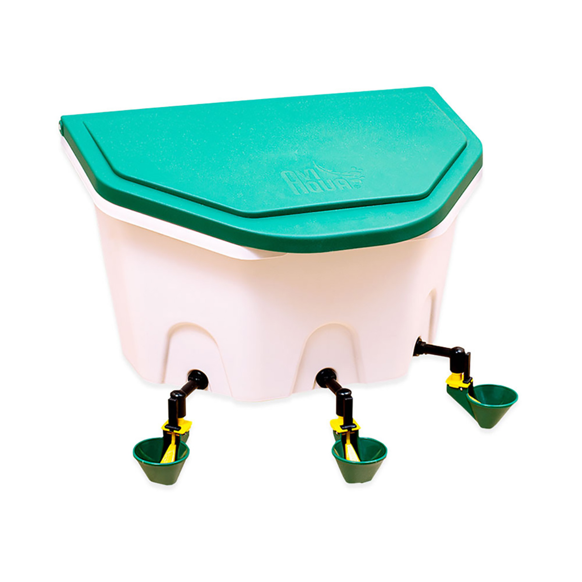 Automatic drinker 8 l for poultry with KUBIK bowls 