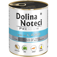 Wet dog food Dolina Noteci Premium lamb set in cans 24 x 800 g