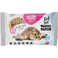 Wet cat food TUF sachets chicken, liver 4 x 100 g