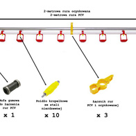Line with bowls for drinking layers, quails TOP-CUP 10, 2mb