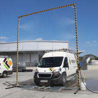 Biosecurity disinfection gate for disinfection of vehicles 400 x 470 cm STANDARD