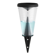 Manual rain gauge with pin and anti-fog cover