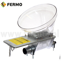 Galvanized boot set with roller and transparent oblique chute on fi 75 mm