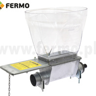 Galvanized boot complete with roller and transparent straight chute on fi 75 mm