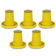 Poultry feeder 22l 15kg compact - set of 5 pcs.