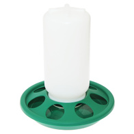 Feeder for chicks and quails screwed with a hopper of 1 kg