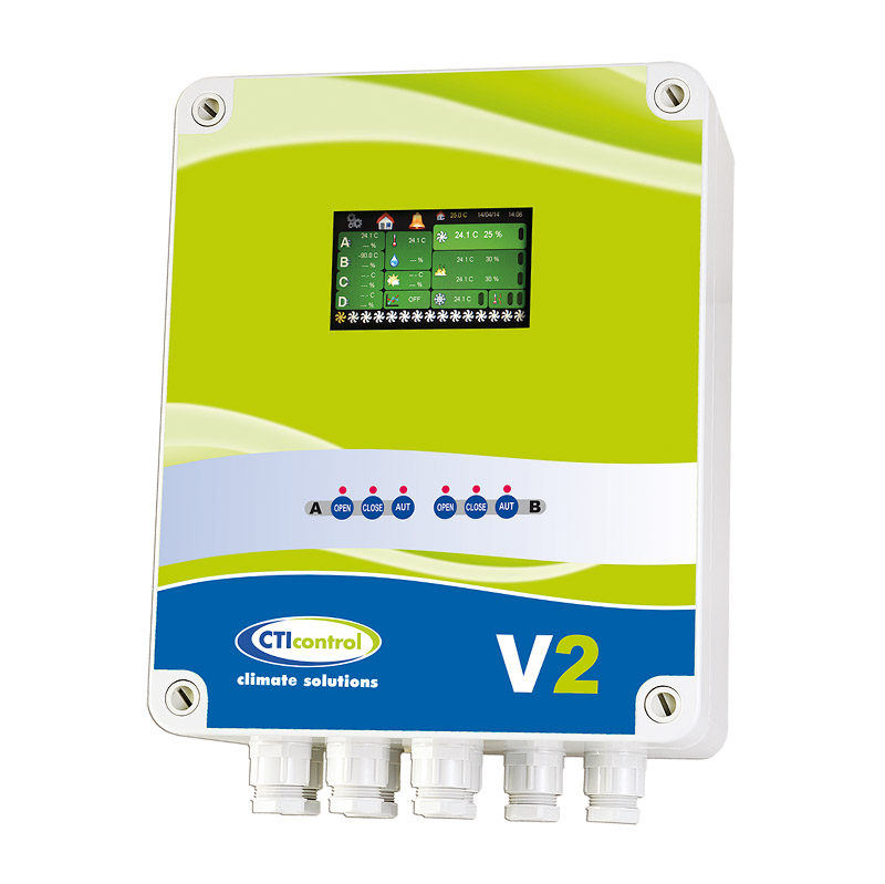 V2 production computer with curves, statistics, vacuum, CO2 and ammonia measurement, poultry and silo scales