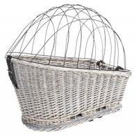 Bicycle carrier basket for dog and cat up to 12 kg white