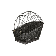 Bicycle carrier basket for dog and cat up to 8 kg black