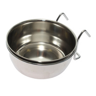 Stainless steel bowl 600 ml on a frame with handle