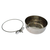 Stainless steel bowl 800 ml on a frame with handle