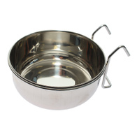 Stainless steel bowl 900 ml on frame with handle