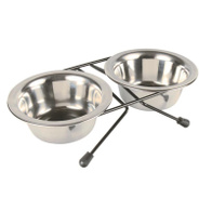 Metal bowls on a stand 2 x 200 ml