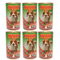 Wet dog food Favorit beef 6x1250g