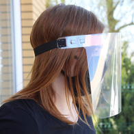 Universal face shield on elastic band