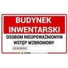Warning board WARNING LIVESTOCK BUILDING