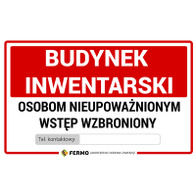 Warning board WARNING LIVESTOCK BUILDING