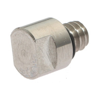 Nozzle adapter cap on 12 mm tube for sprinkler system