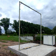 Biosecurity curtain gate for disinfection of vehicles 400 x 470 cm