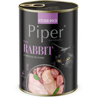 Wet cat food after sterilization PIPER Animals Sterilised rabbit 12 x 400 g