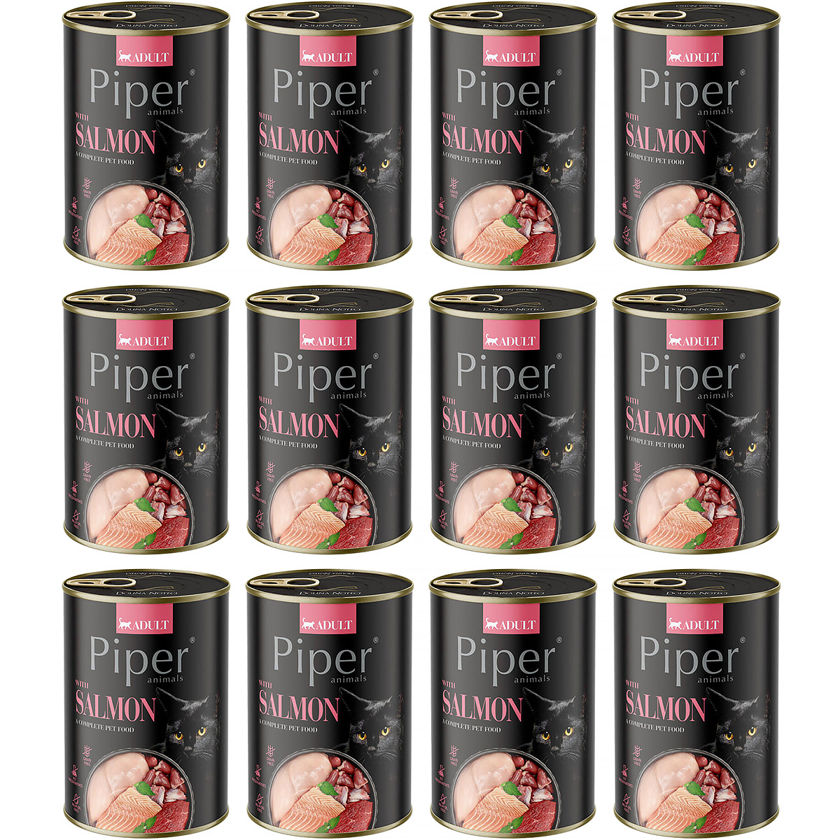 Wet cat food grain-free PIPER Animals salmon 12 x 400 g