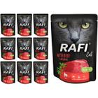 Wet cat food Rafi salmon beef pate pouches 10 x 300 g