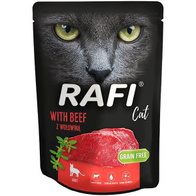 Wet cat food Rafi salmon beef pate pouches 10 x 300 g