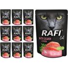 Wet cat food Rafi salmon pate pouches 10 x 300 g