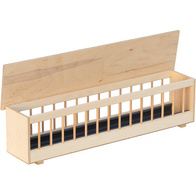 Wooden pigeon feeder with the roof and antibacterial input