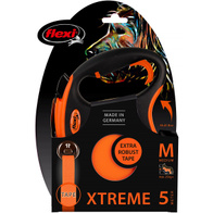 FLEXI leash for dogs up to 35 kg Xtreme M tape 5 m orange