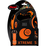 FLEXI leash for dogs up to 65 kg Xtreme L tape 5 m orange