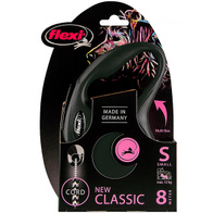 FLEXI leash for dogs up to 15 kg New Classic S 8 m black rope