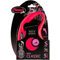 FLEXI leash for dogs up to 15 kg New Classic S, 5 m red tape